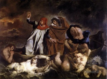  romantische Galerie - Die Barque von Dante romantische Eugene Delacroix